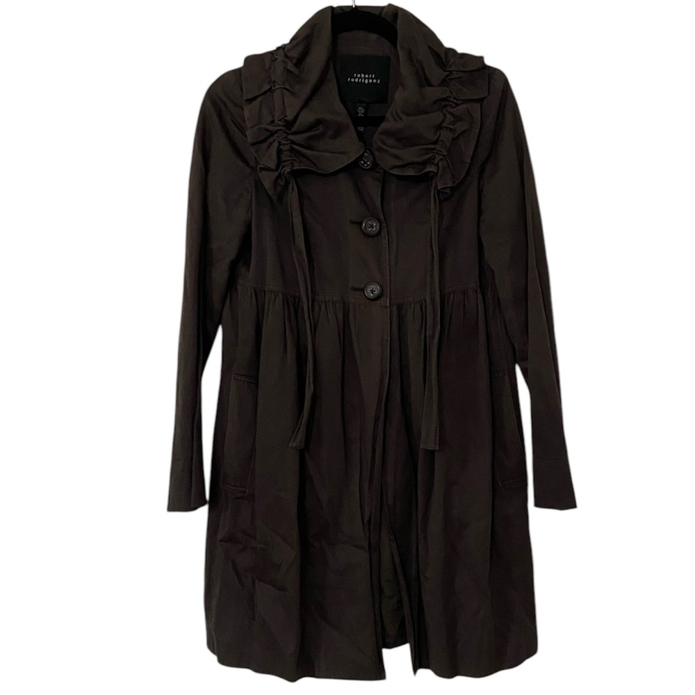 ROBERT RODRIGUEZ Women's Ruffled Coat 4